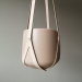 Leather plant hanger beige | Minimalistic design