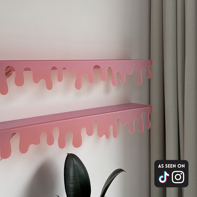 Drippy planken set roze mat - dopamine decor, gerecycled acrylaat