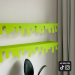 Drippy shelf set/2 - lime green matte, recycled acrylic
