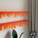Drippy shelf set/2 - orange matte, recycled acrylic